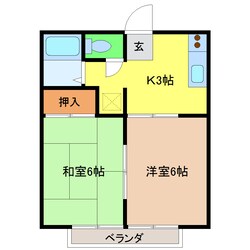 コーポ萩の物件間取画像